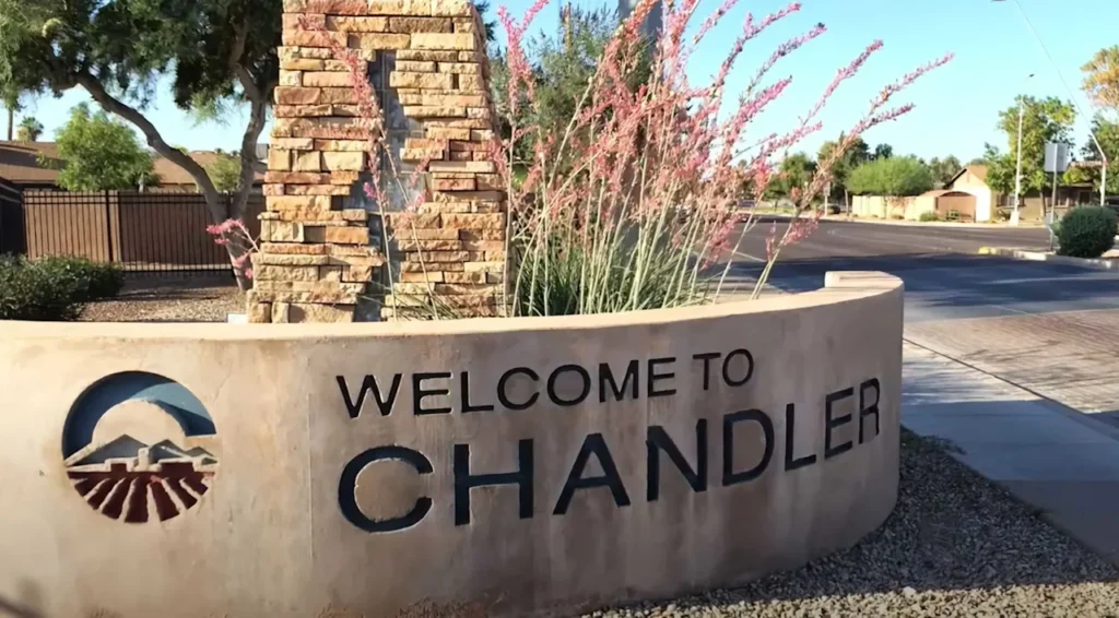 Welcome to Chandler, Arizona sign.